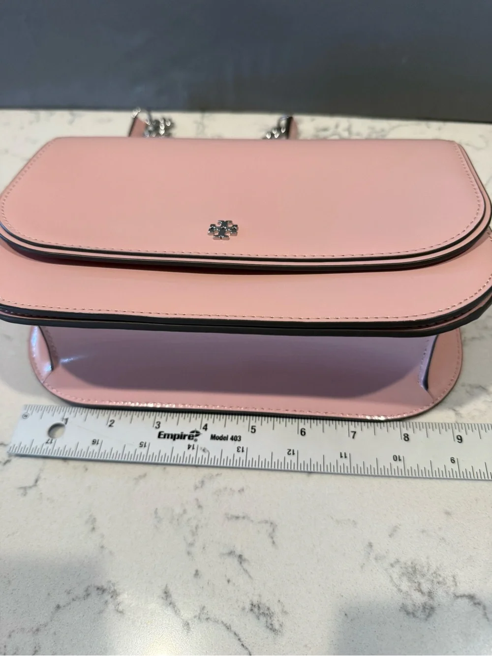 Tory Burch Pale Pink Leather Chain Crossbody Bag